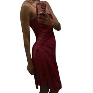Armani cranberry cocktail dress